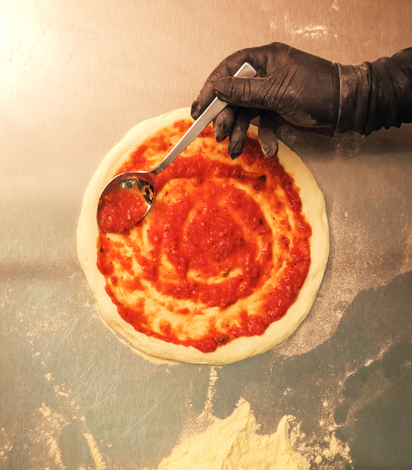 Molho de tomate pelati italiando da Affinità pizza artesanal.